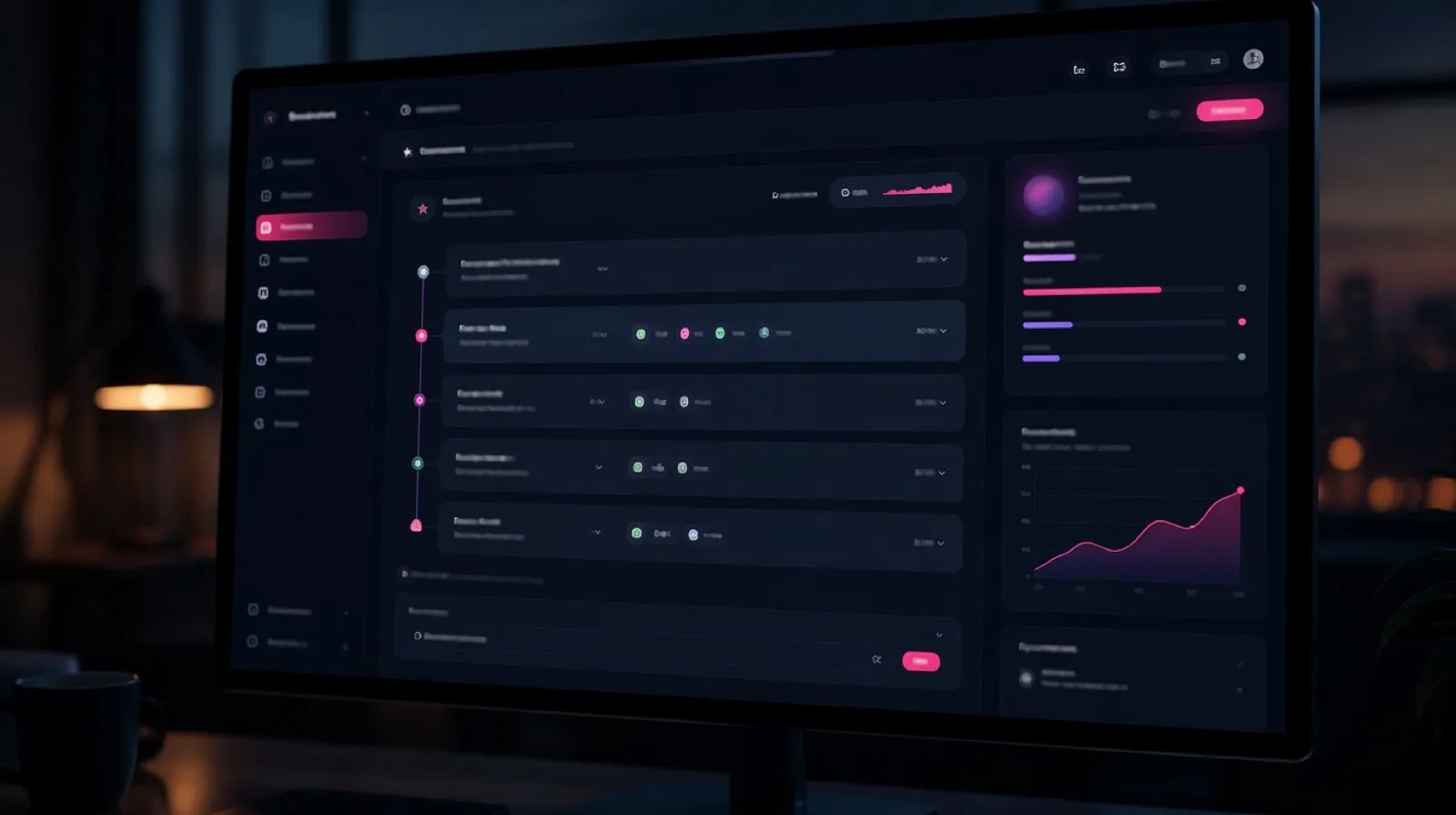 A custom AI agent running a business workflow